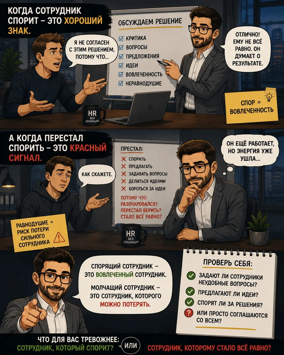 Почему хорошие сотрудники перестали спорить? | Сетка — социальная сеть от hh.ru