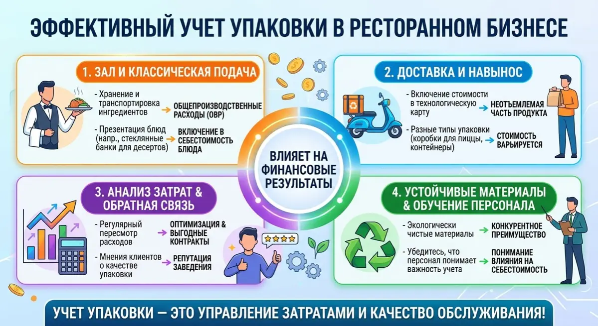 Упаковка критична для финансового результата ресторана. Учет зависит от сценария использования.
1 | Сетка — социальная сеть от hh.ru