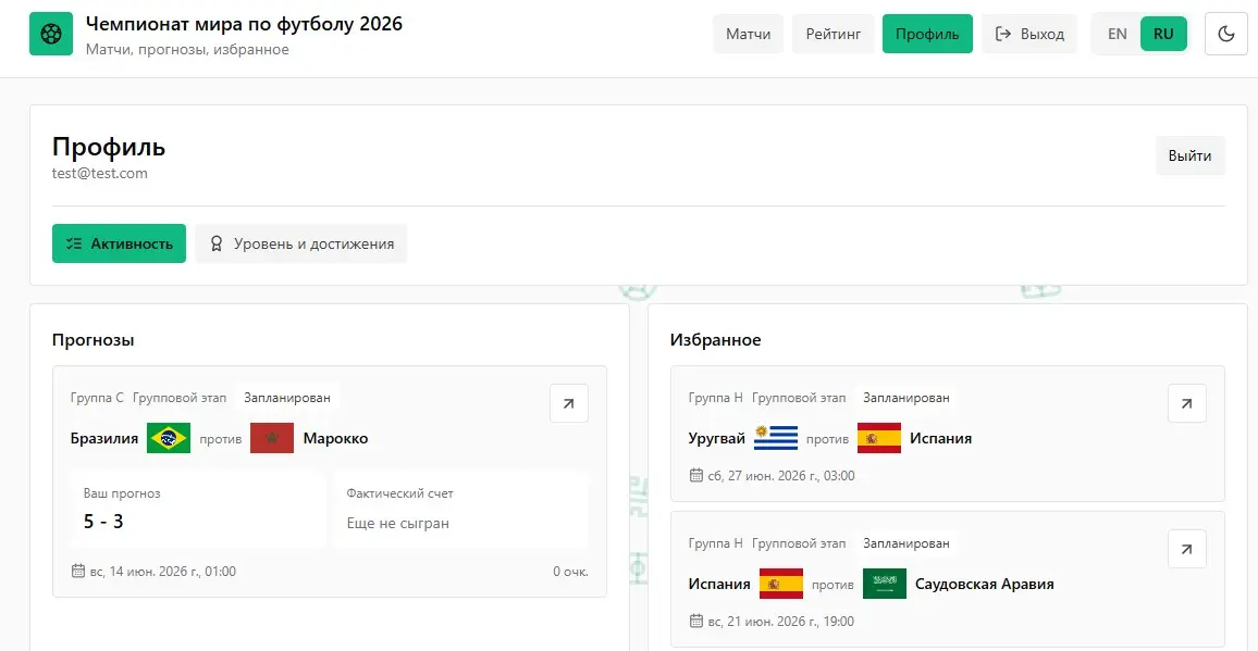 Мой пет-проект к чемпионату мира по футболу 2026 | Сетка — социальная сеть от hh.ru