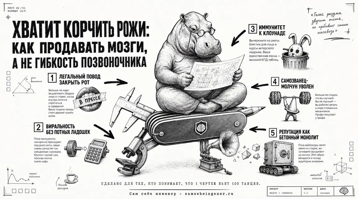 Инженерный подход к виральности – как эксперту расти без танцев в кадре
Разберем методику создания востребованного контента для тех, кто ценит профессиональную логику и тишину | Сетка — социальная сеть от hh.ru