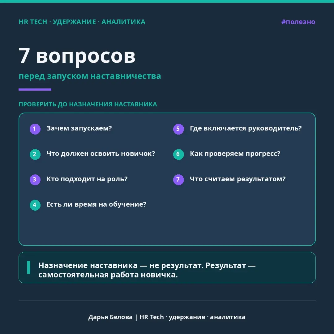 7 вопросов перед запуском наставничества | Сетка — социальная сеть от hh.ru