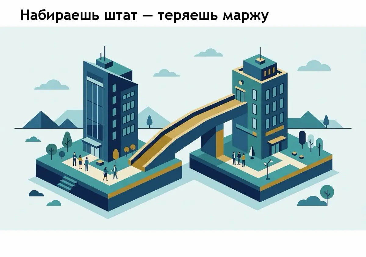 Набираешь штат — теряешь маржу. | Сетка — социальная сеть от hh.ru