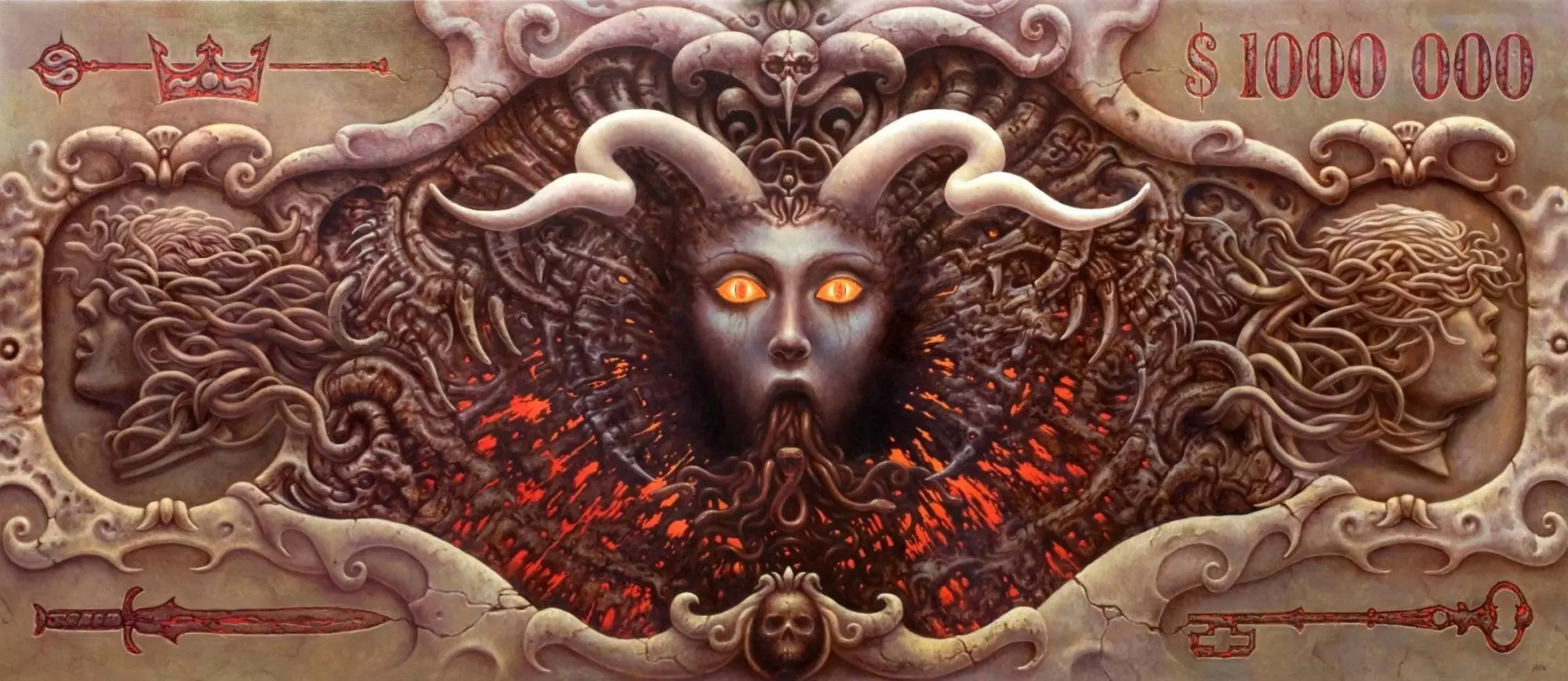 Превосходная иллюстрация мёртвых денег от Tomasz Alen Kopera | Сетка — социальная сеть от hh.ru