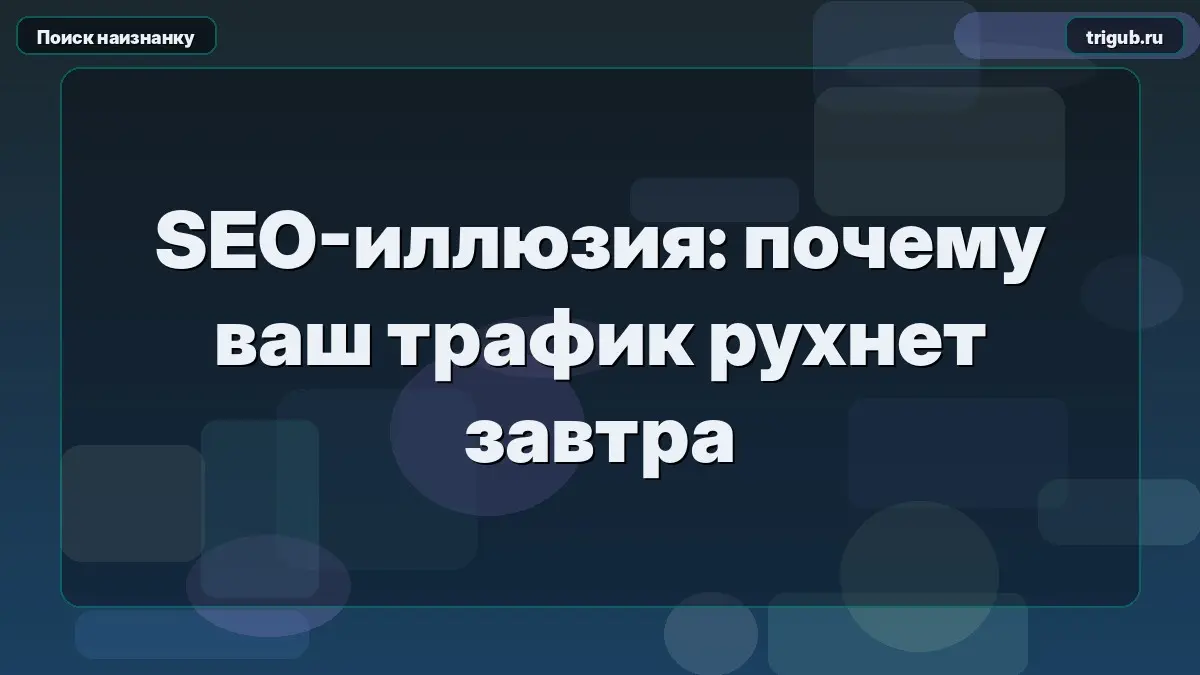 SEO-иллюзия: почему ваш трафик рухнет завтра | Сетка — социальная сеть от hh.ru