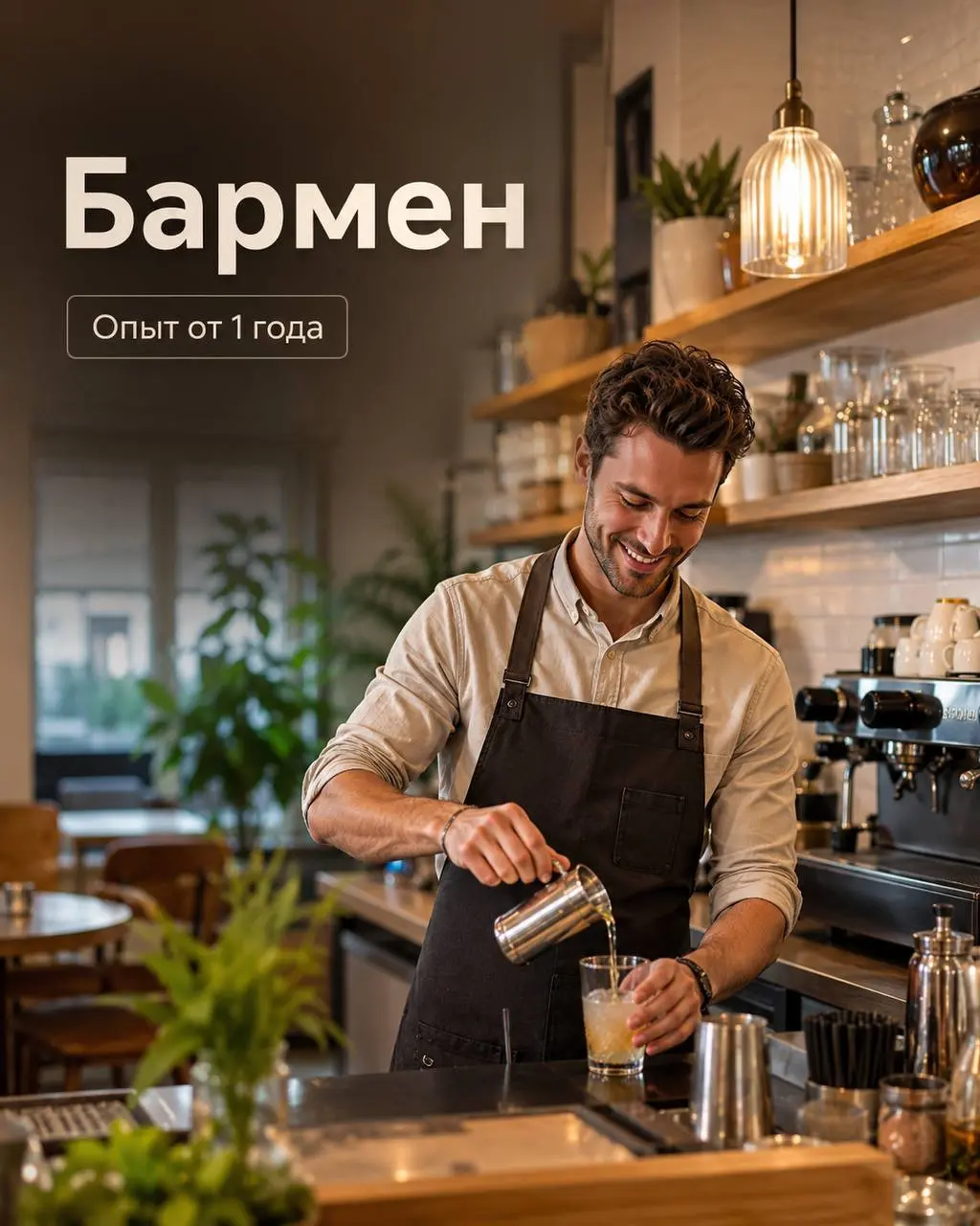 БАРМЕН
От 4 300₽/смена + чаевые от официантов
уютное семейное кафе
• Москва, м. Солнцево
• Рестораны/Кафе
• +79261506271
Полное описание вакансии размещено в Телеграм и Макс | Сетка — социальная сеть от hh.ru