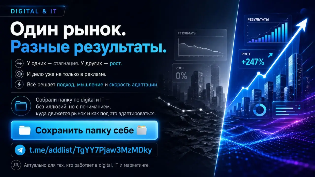 Сейчас в digital и IT странный момент.
Вроде всё то же самое:
те же инструменты, те же площадки, те же люди. Но результаты — как будто из разных реальностей.
У одних стагнация, у других рост | Сетка — социальная сеть от hh.ru