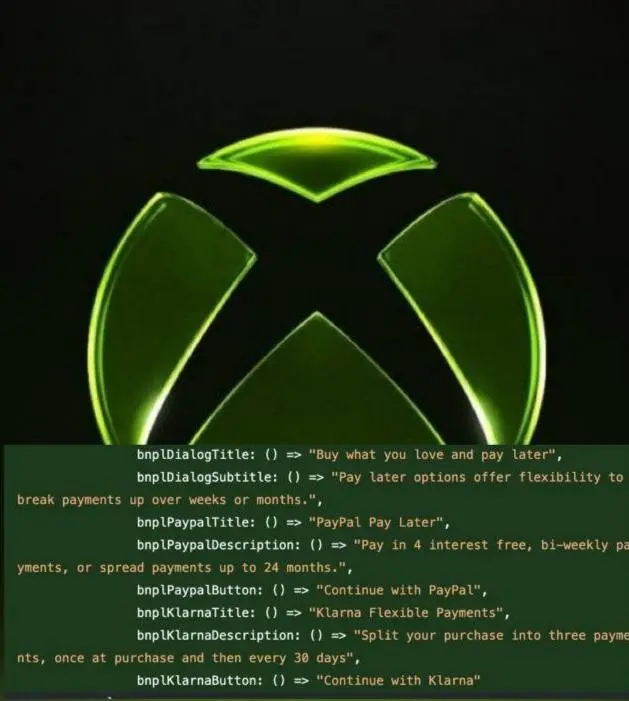 В коде цифрового магазина Xbox обнаружены упоминания новой платежной функции — «купи сейчас, плати позже» (Buy Now, Pay Later, BNPL) | Сетка — социальная сеть от hh.ru