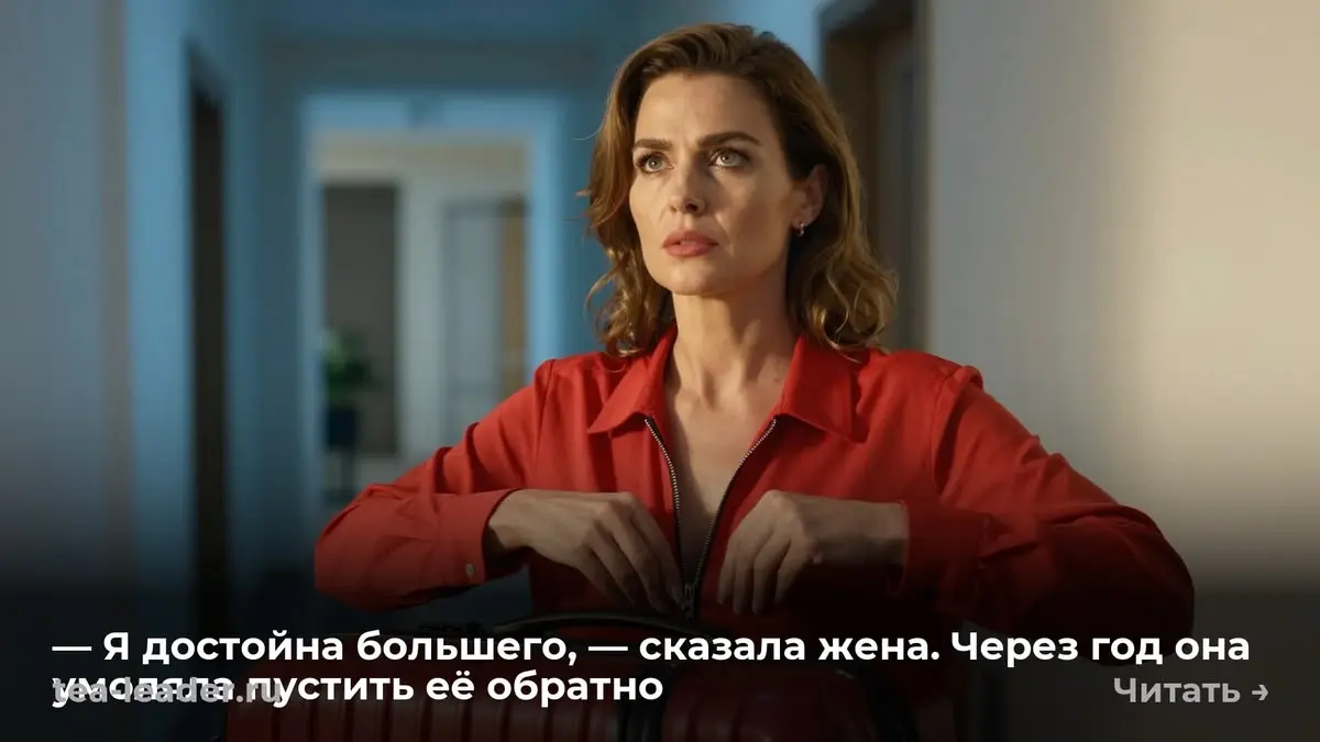 — Я достойна большего, — сказала жена. Через год она умоляла пустить её обратно
В коридоре резко щёлкнул пластиковый замок дорожного чемодана | Сетка — социальная сеть от hh.ru