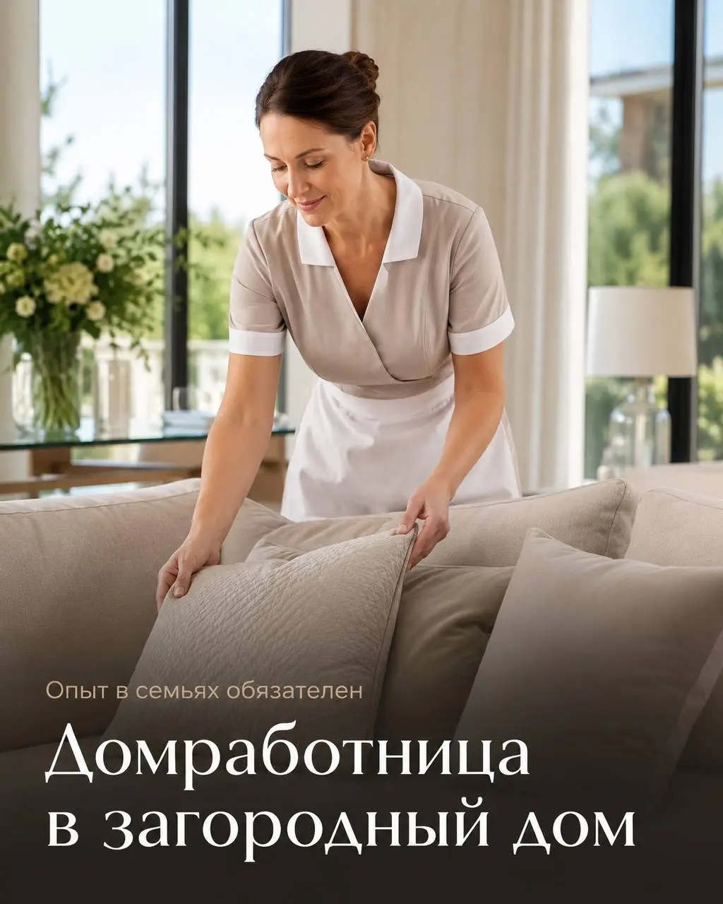 ДОМРАБОТНИЦА
От 95 000₽
загородный дом
• Калужское шоссе, 47 км, поселение Краснопахорское, Усадьба Романцево
• Клининг и бытовые услуги
• +79254514545
Полное описание вакансии размещено в Телеграм и ... | Сетка — социальная сеть от hh.ru