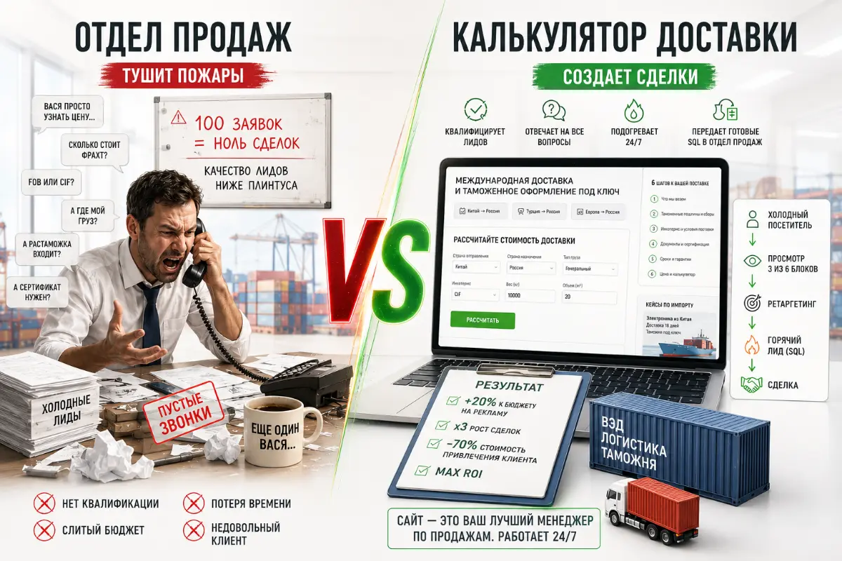 Калькулятор доставки ВЭД VS отдел продаж: кто кого? | Сетка — социальная сеть от hh.ru