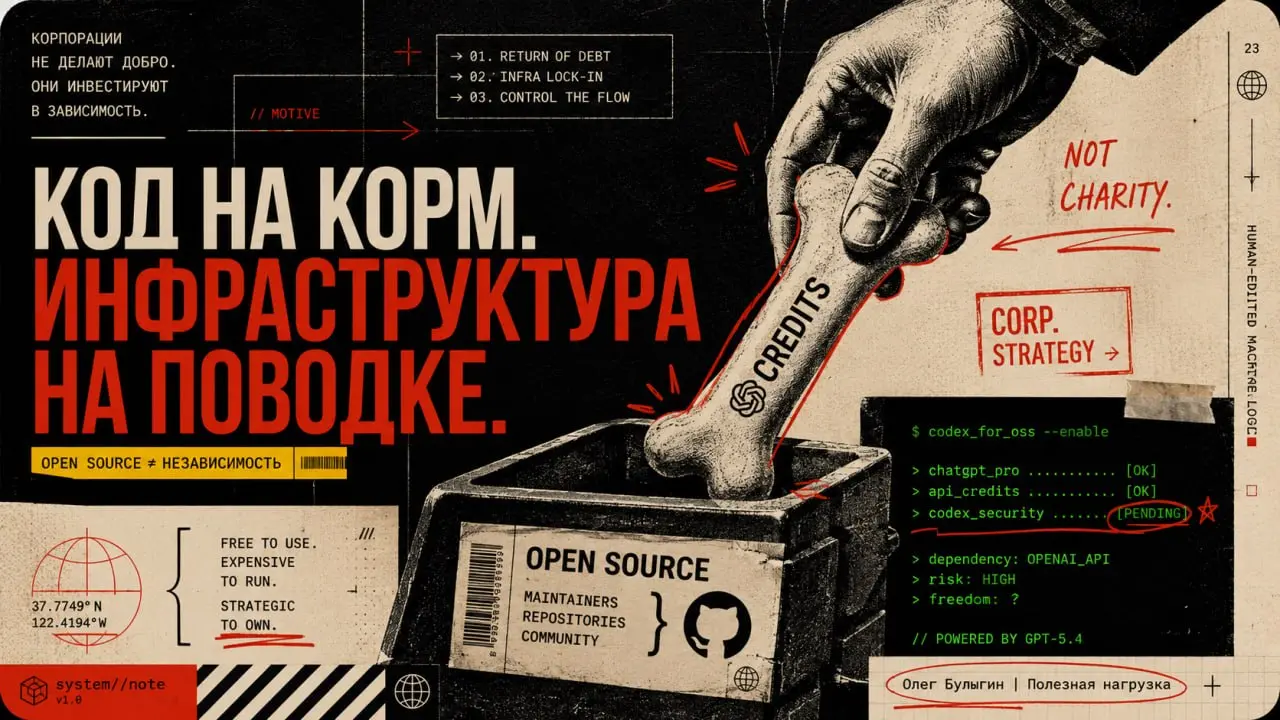Как корпорации подкармливают Open Source (и зачем им это нужно) 🦴
OpenAI выкатили обновление программы Codex for OSS | Сетка — социальная сеть от hh.ru