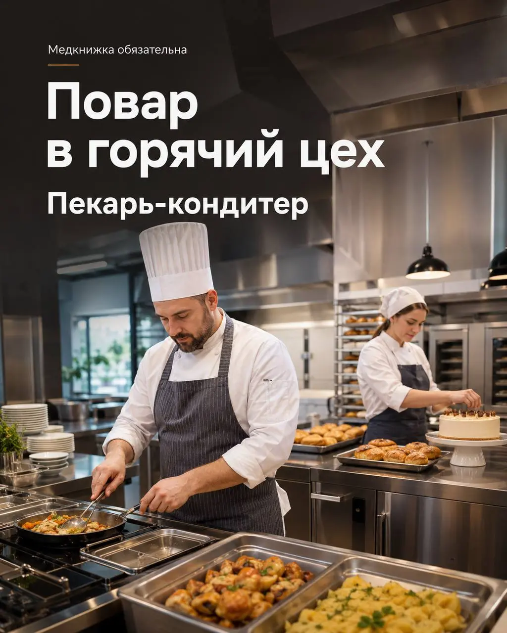 1️⃣ПОВАР В ГОРЯЧИЙ ЦЕХ,
2️⃣ПЕКАРЬ КОНДИТЕР
От 5 000₽/смена
столовая
• Москва, поселение Марушкинское
• Рестораны/Кафе
• +79269409998
Полное описание вакансии размещено в Телеграм и Макс | Сетка — социальная сеть от hh.ru