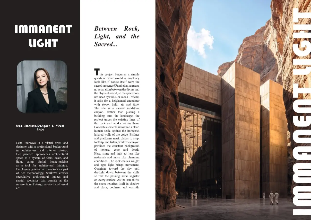 ❤️ Мой проект в Top AI Architects of 2026 Showcase в новом выпуске AI & Architecture Magazine
Мой проект Immanent Light вошёл в Top AI Architects of 2026 Showcase в журнале AI & Architecture Magazine | Сетка — социальная сеть от hh.ru