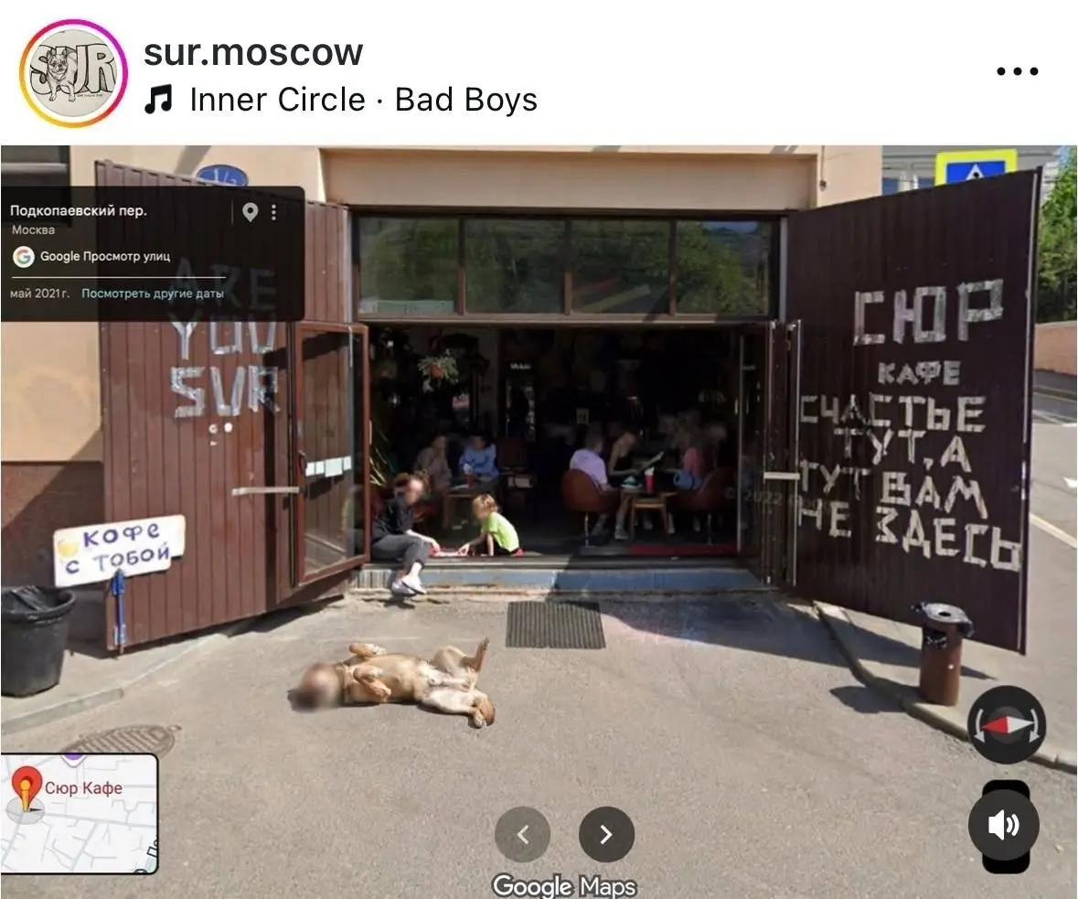 К нам можно с собаками
Московский бар Сюр выложил пост с какающей собакой, чтобы привлечь внимание собачников.
Ну тут сразу понятна целевая аудитория ;) | Сетка — социальная сеть от hh.ru