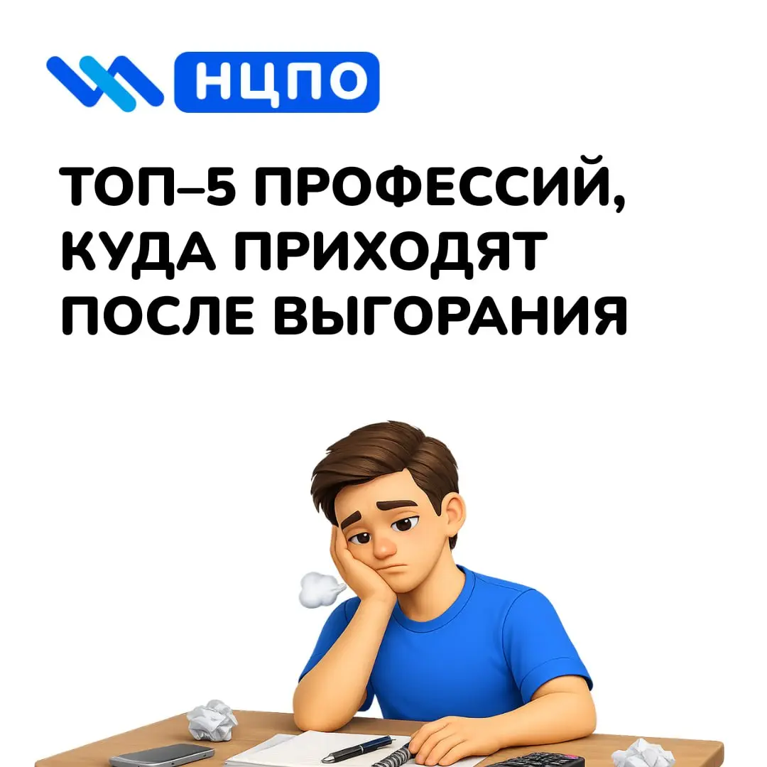 🧭 ТОП–5 профессий, куда приходят после выгорания
После выгорания хочется не рывка, а нормального ритма: понятных задач, спокойной нагрузки и работы, после которой остаются силы | Сетка — социальная сеть от hh.ru