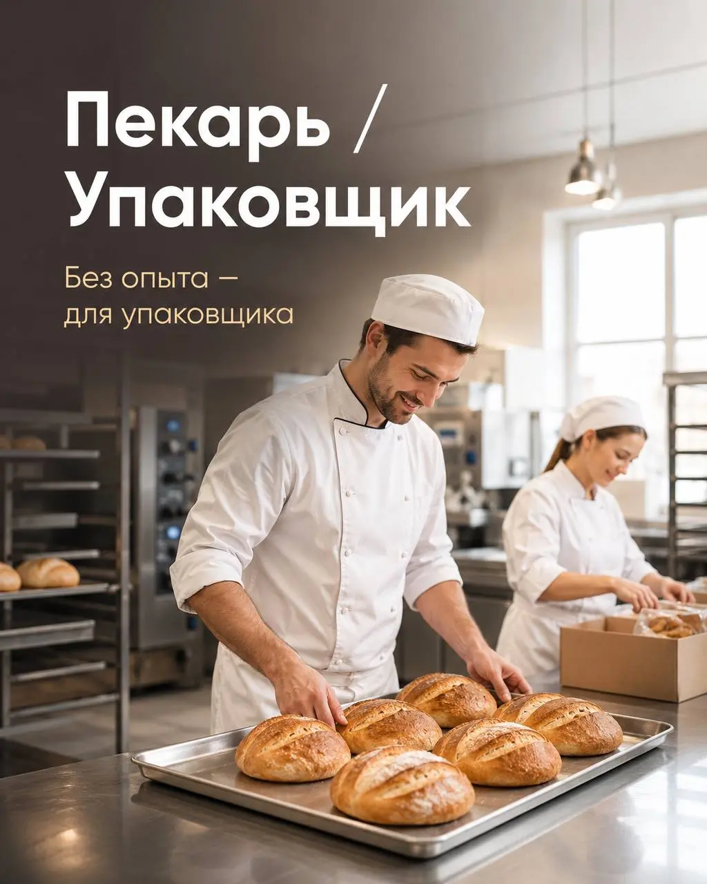 1️⃣ПЕКАРЬ - от 6000₽/смена2️⃣УПАКОВЩИК  - от 5000₽ - 5500₽/смена
VALIKO
• Москва
• Рестораны/Кафе
• +79254097296
Полное описание вакансии размещено в Телеграм и Макс | Сетка — социальная сеть от hh.ru