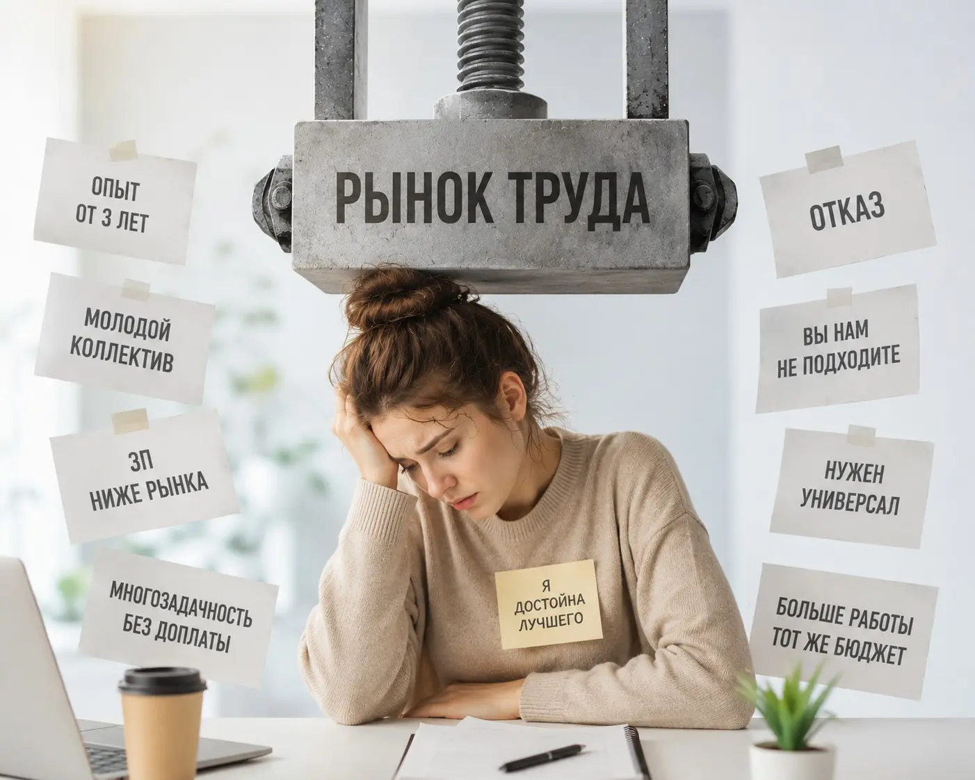 Как рынок труда ломает самооценку | Сетка — социальная сеть от hh.ru