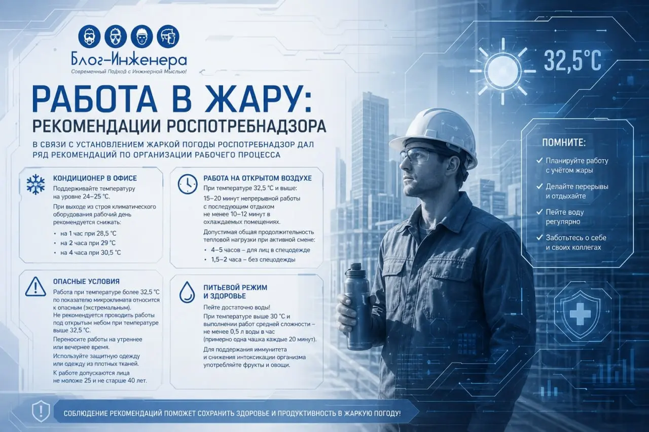 📱 Работа в жару: рекомендации Роспотребнадзора для работодателей и работников
Летняя жара - серьёзный фактор профессионального риска | Сетка — социальная сеть от hh.ru