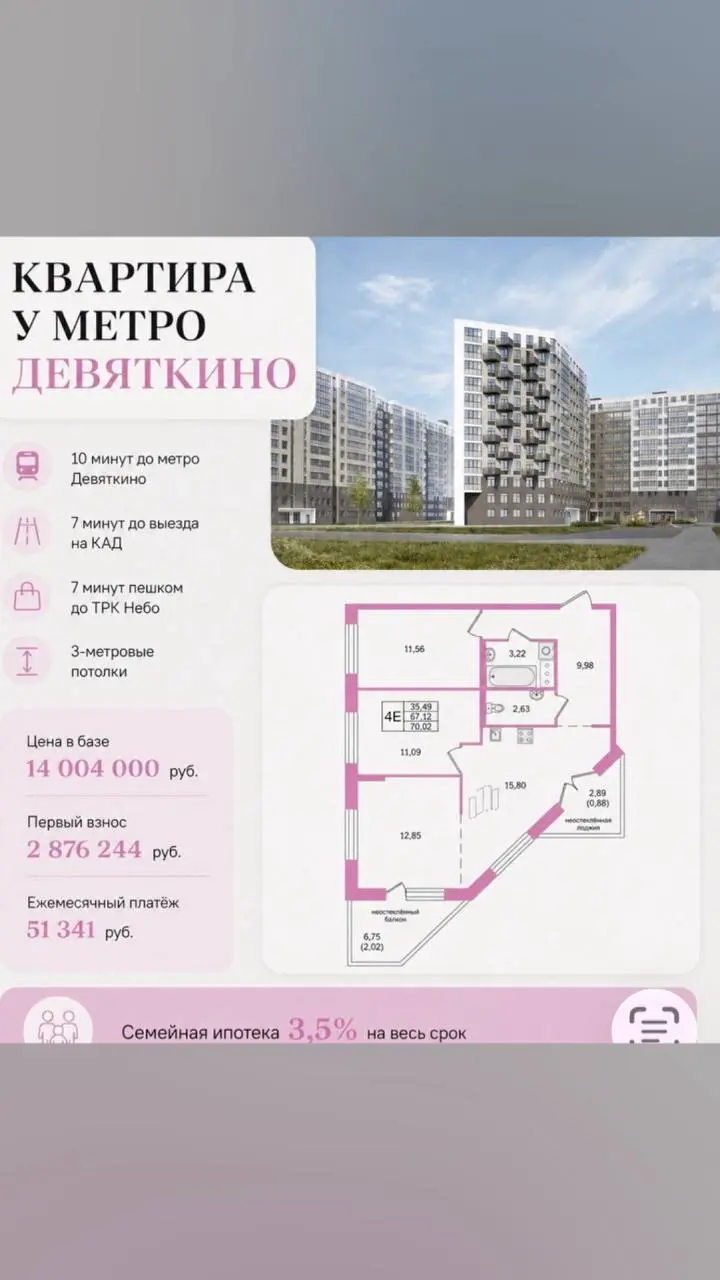 3 комнаты для семьи с платежом до 60 000 ₽ | Сетка — социальная сеть от hh.ru