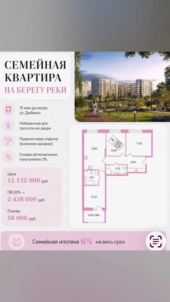 3 комнаты для семьи с платежом до 60 000 ₽ | Сетка — социальная сеть от hh.ru