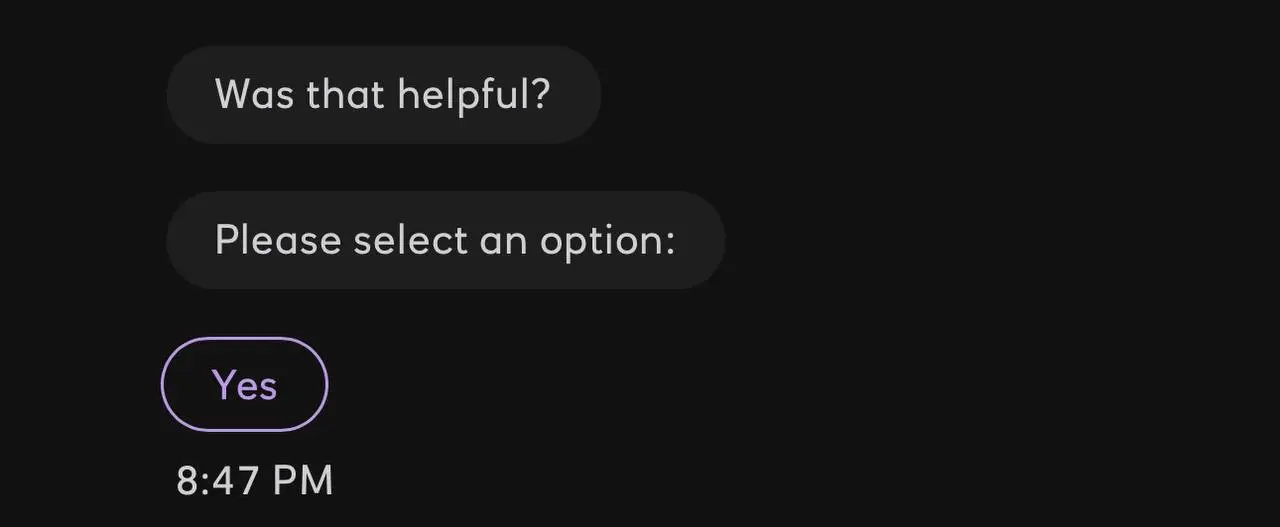 AI-ассистент моего банка считает, что опции «нет» на вопрос был ли он мне полезен просто не существует 😝 желаю вам всем такой же уверенности в собственных навыках, услугах и вообще во всем, что вы дел... | Сетка — социальная сеть от hh.ru