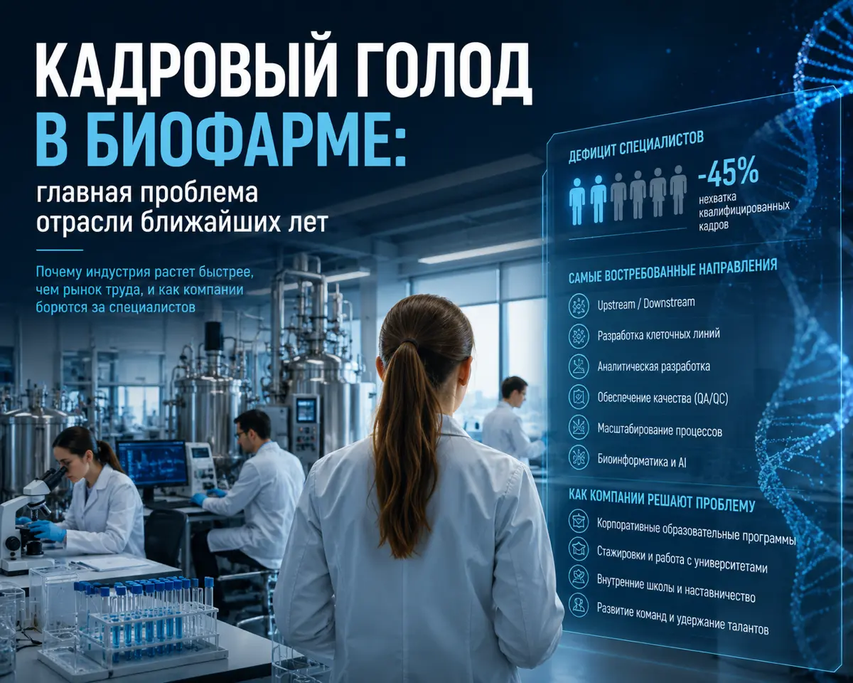 Кадровый голод в биофарме: главный вызов отрасли | Сетка — социальная сеть от hh.ru