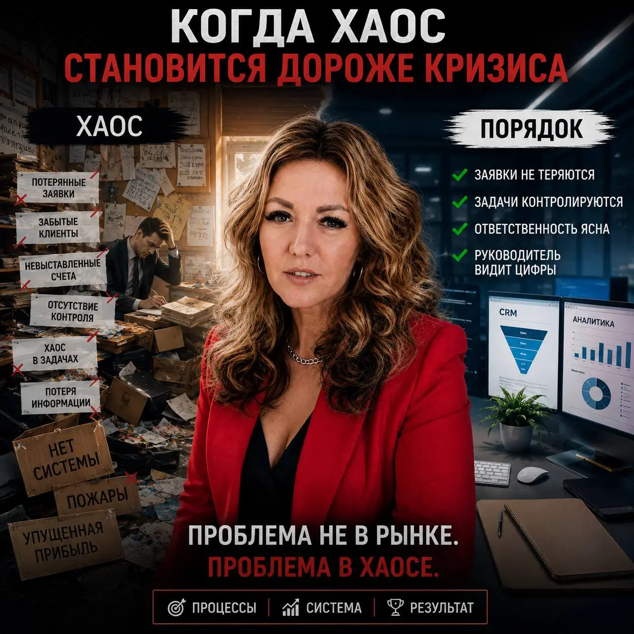 🔥 Когда хаос становится дороже кризиса
Часто слышу:
💬 «Продажи упали из-за рынка.»
💬 «Клиенты стали меньше покупать.»
💬 «Сейчас просто сложное время.»
Возможно | Сетка — социальная сеть от hh.ru