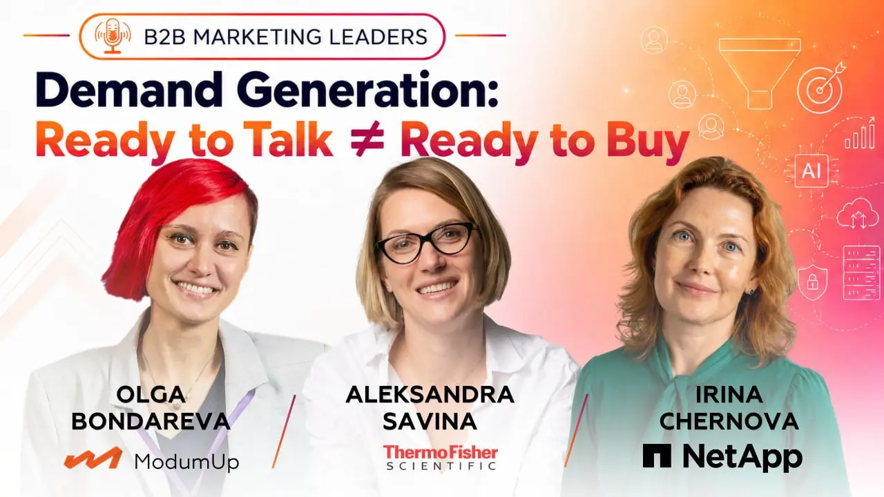 Demand generation в B2B: как строить пайплайн при длинном цикле сделки
В новом выпуске подкаста B2B Marketing Leaders на английском обсудили, как выстраивать demand generation в B2B, когда продукт сло... | Сетка — социальная сеть от hh.ru