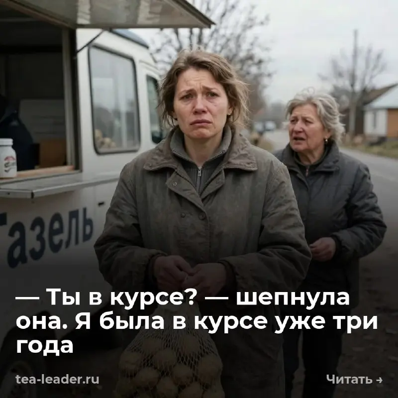 — Ты в курсе? — шепнула она. Я была в курсе уже три года
— Ты слышала про Зинину дочку? — Нина Павловна говорила тихо, хотя кроме нас у автолавки никого не было. — Вышла-таки замуж за этого, с фермы | Сетка — социальная сеть от hh.ru