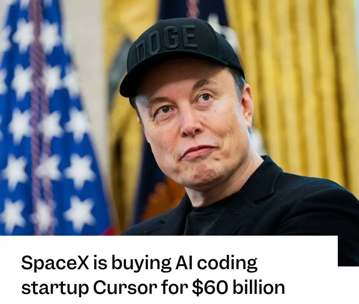 SpaceX покупает Cursor за $60 млрд. Компании Маска сделка нужна, чтобы прокачать Grok — особенно в кодинге, где модель Илона всё ещё отстаёт от OpenAI, Anthropic и Google | Сетка — социальная сеть от hh.ru