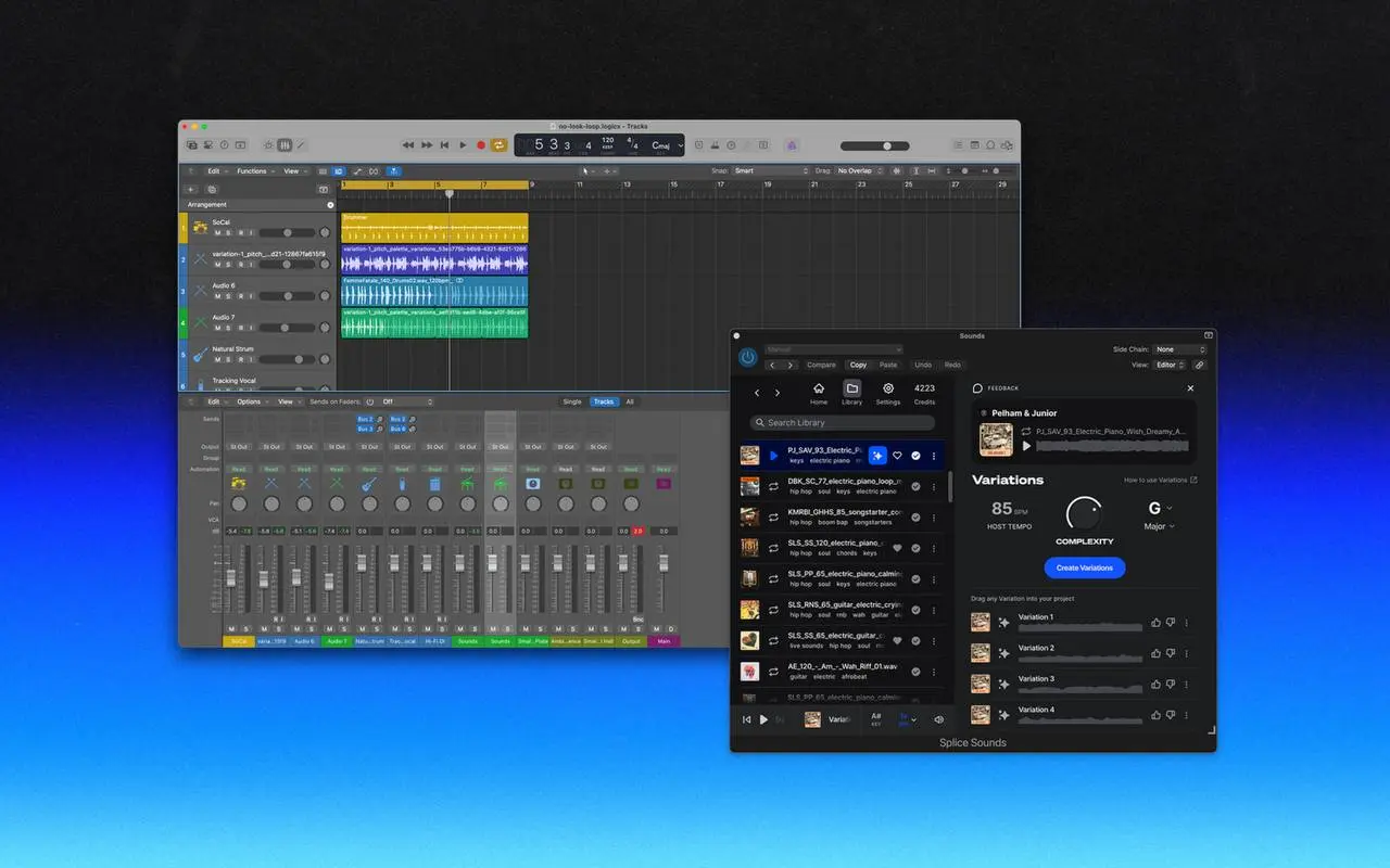 🎹#digest — Splice тестируют AI-плагин для DAW
Splice запустили public beta нового Splice Sounds Plugin — VST/AU-плагина для работы с семплами прямо внутри FL Studio, Ableton, Logic Pro и других DAW | Сетка — социальная сеть от hh.ru