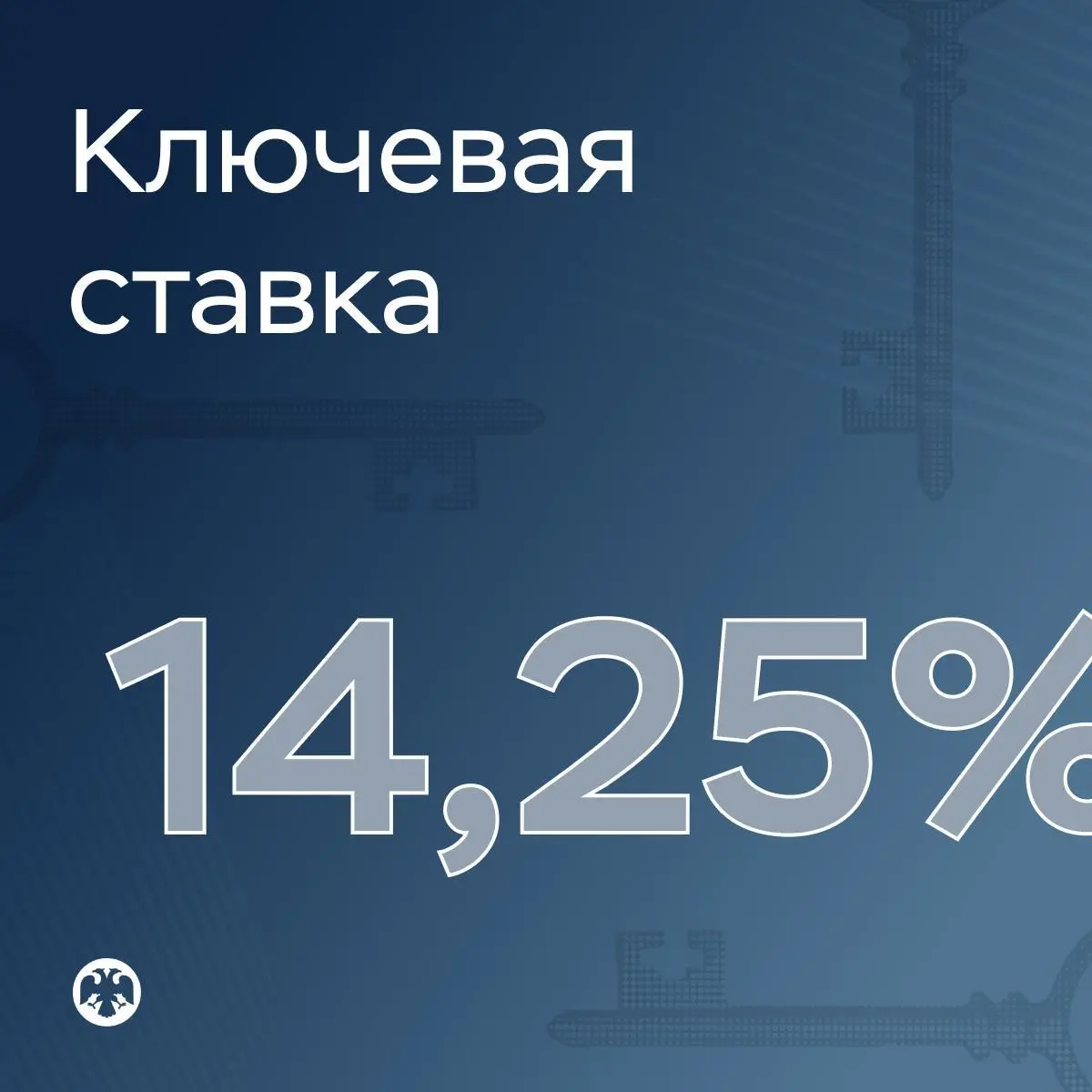 🔑 Ключевая ставка — 14,25%
Совет директоров Банка России 19 июня 2026 года принял решение снизить ключевую ставку на 25 б.п., до 14,25% годовых | Сетка — социальная сеть от hh.ru