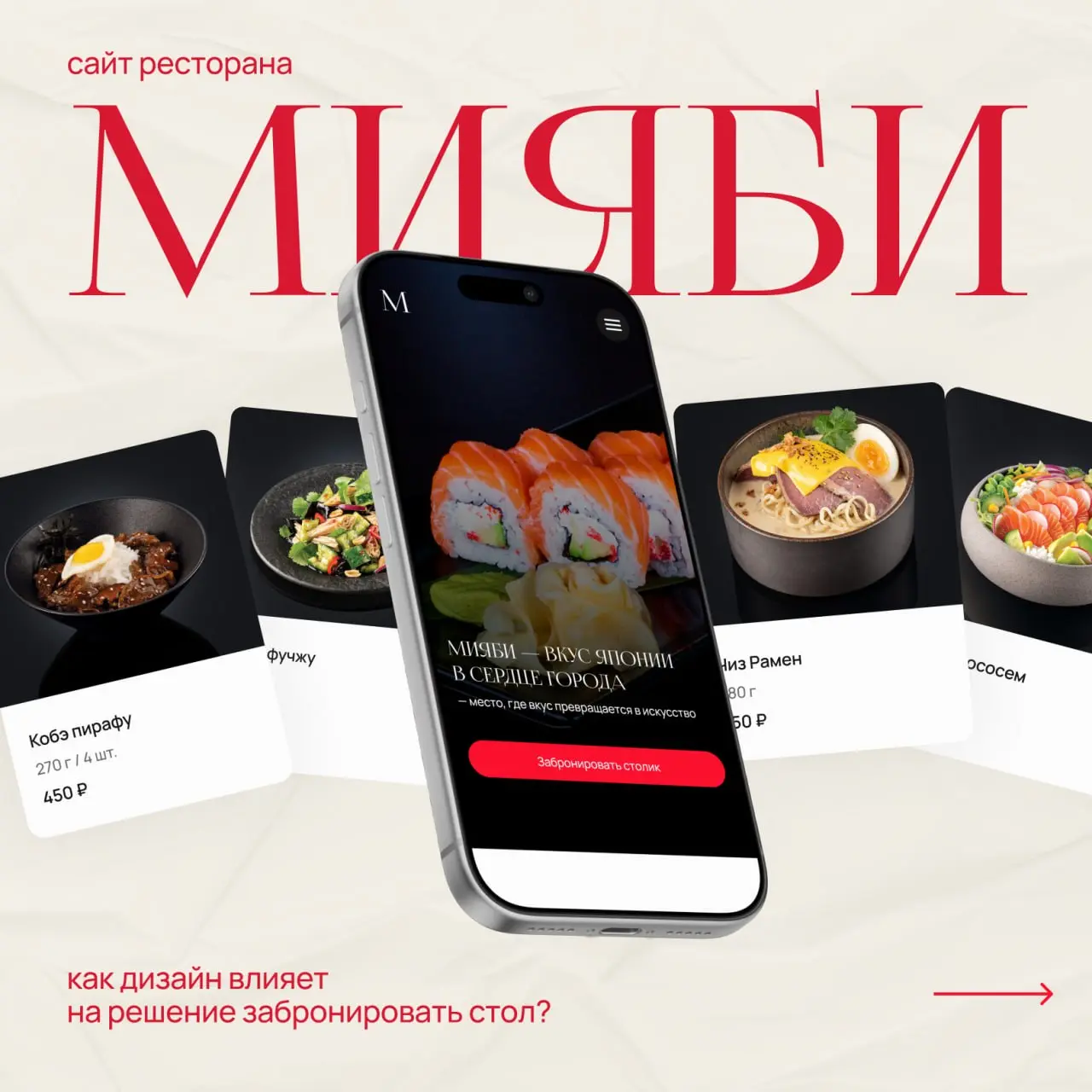 Как дизайн сайта влияет на решение забронировать стол? 🍣
Разбираю на примере своего проекта — сайта ресторана МИЯБИ | Сетка — социальная сеть от hh.ru