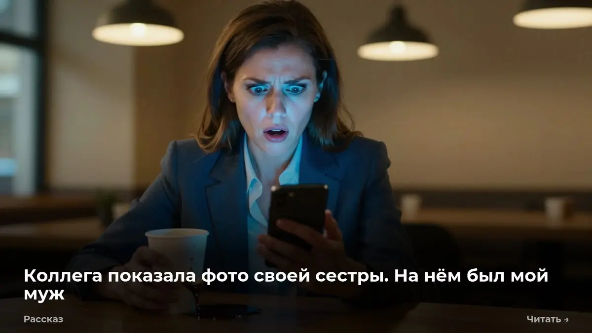 Коллега показала фото своей сестры. На нём был мой муж
Даша, моя младшая коллега, сидела напротив с бумажным стаканчиком капучино | Сетка — социальная сеть от hh.ru