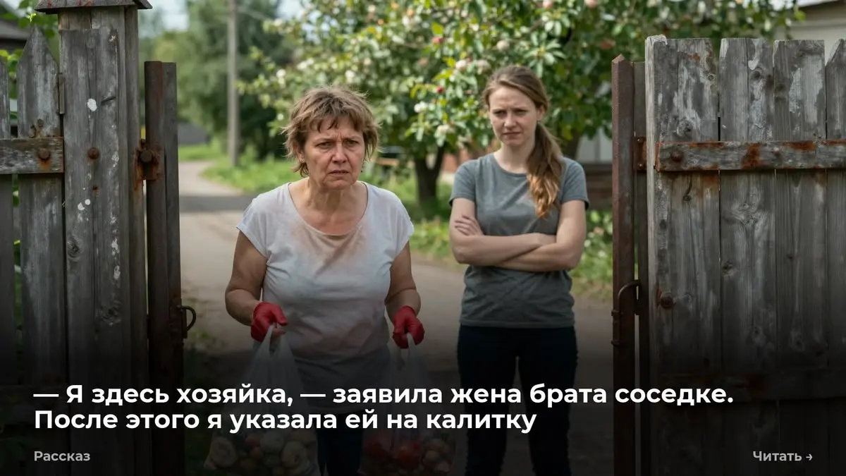 — Я здесь хозяйка, — заявила жена брата соседке. После этого я указала ей на калитку
Пластиковые ручки пакета из «Пятёрочки» немилосердно резали пальцы | Сетка — социальная сеть от hh.ru