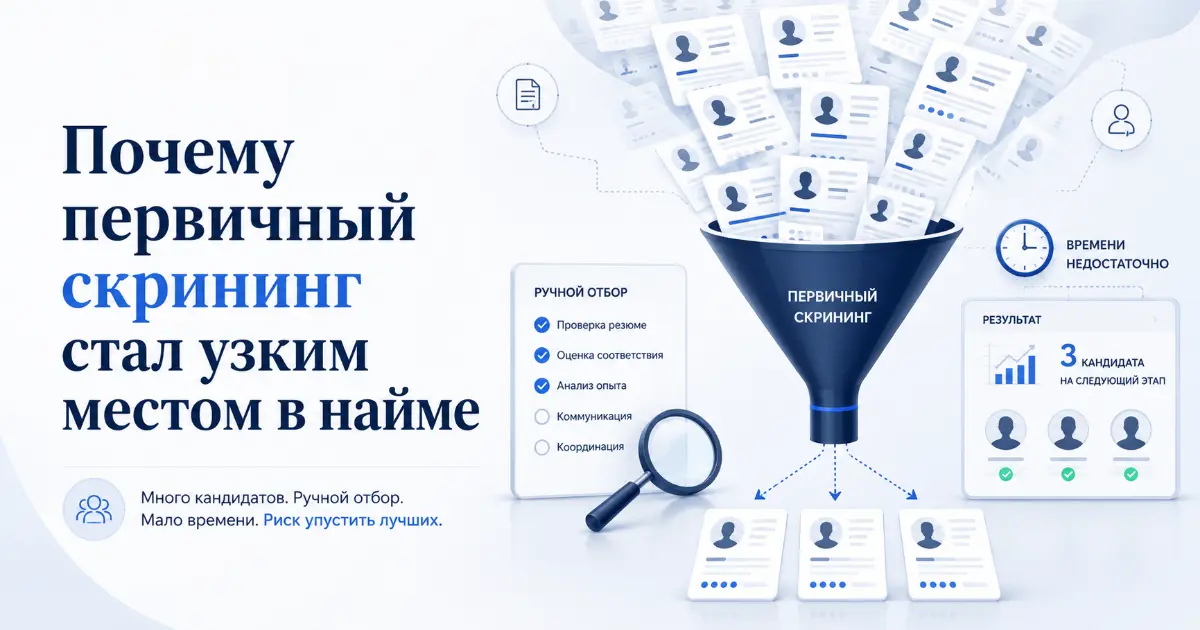 Почему первичный скрининг стал узким местом в найме | Сетка — социальная сеть от hh.ru