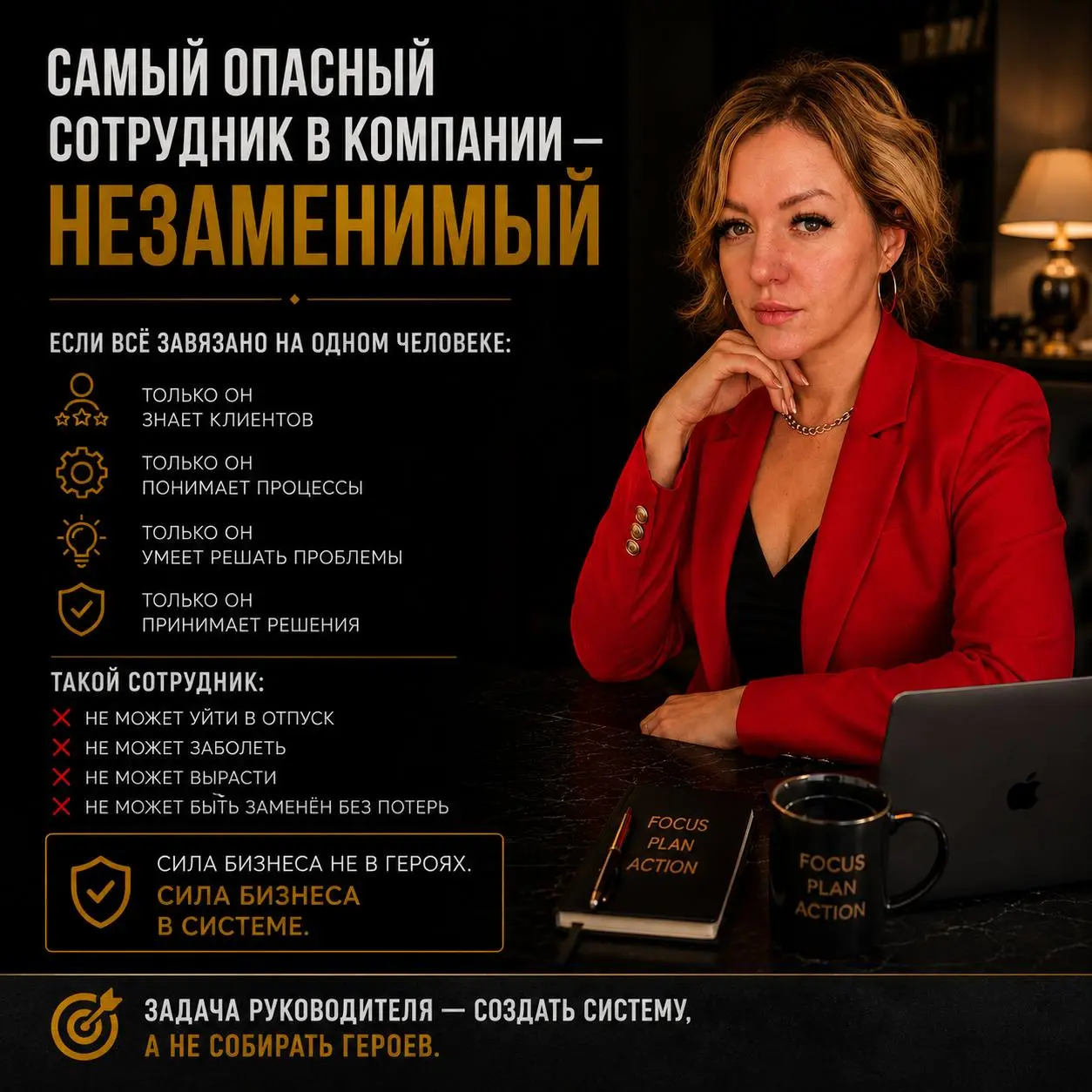 ⚠️ Самый опасный сотрудник в компании — незаменимый
Звучит странно.
Но именно незаменимые сотрудники чаще всего становятся ограничением для роста бизнеса | Сетка — социальная сеть от hh.ru