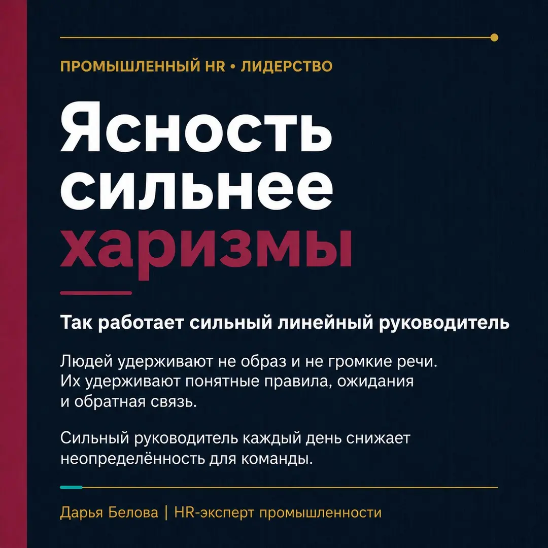 Ясность вместо харизмы: мой подход лидерства первой линии | Сетка — социальная сеть от hh.ru