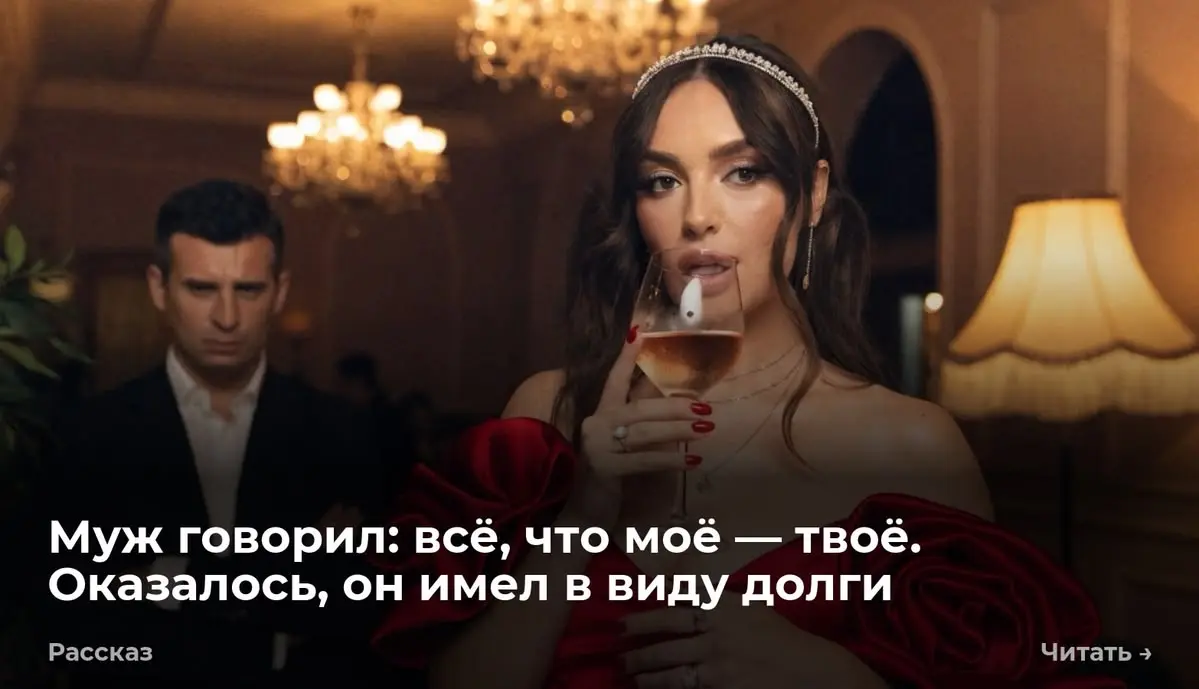 Муж говорил: всё, что моё — твоё. Оказалось, он имел в виду долги
Менеджер смотрела на меня. Я стояла рядом с Алексеем и молчала. — Она не разбирается в этих вещах, — сказал он спокойно | Сетка — социальная сеть от hh.ru