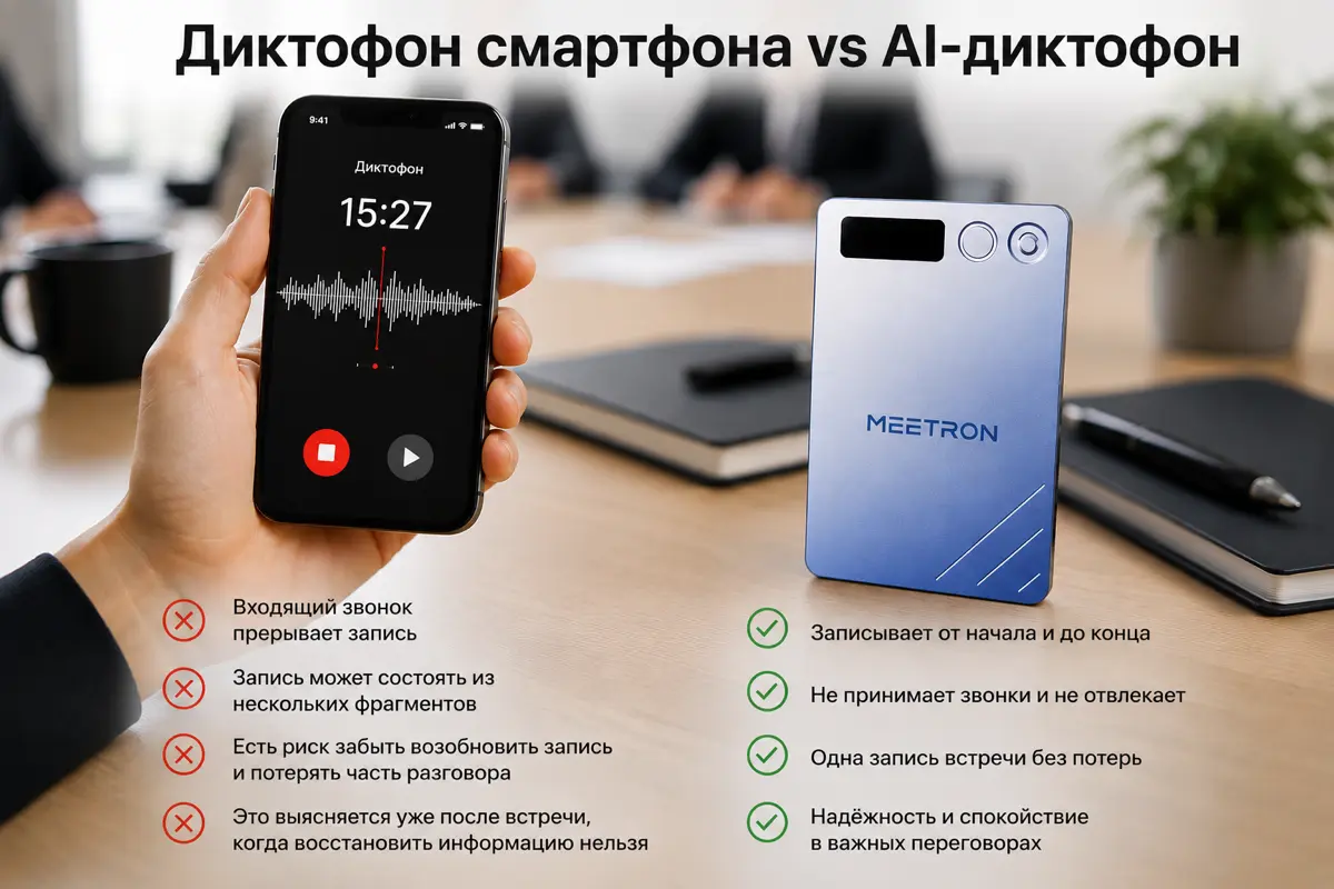 Почему я использую физический диктофон, а не встроенный? | Сетка — социальная сеть от hh.ru