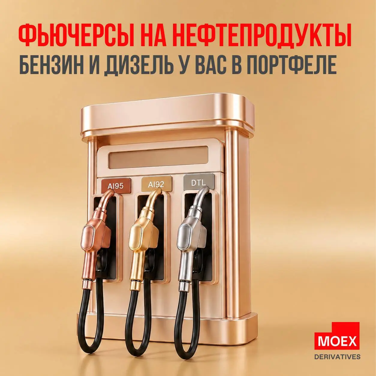 ⛽️ Бензин и дизель на срочном рынке
21 апреля на срочном рынке Московской биржи стартовали торги фьючерсными контрактами на бензины АИ-92 (AI92), АИ-95 (AI95) и дизель (DTL) | Сетка — социальная сеть от hh.ru