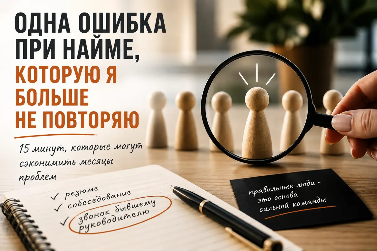 Ошибка при найме, которую я больше никогда не повторяю | Сетка — социальная сеть от hh.ru