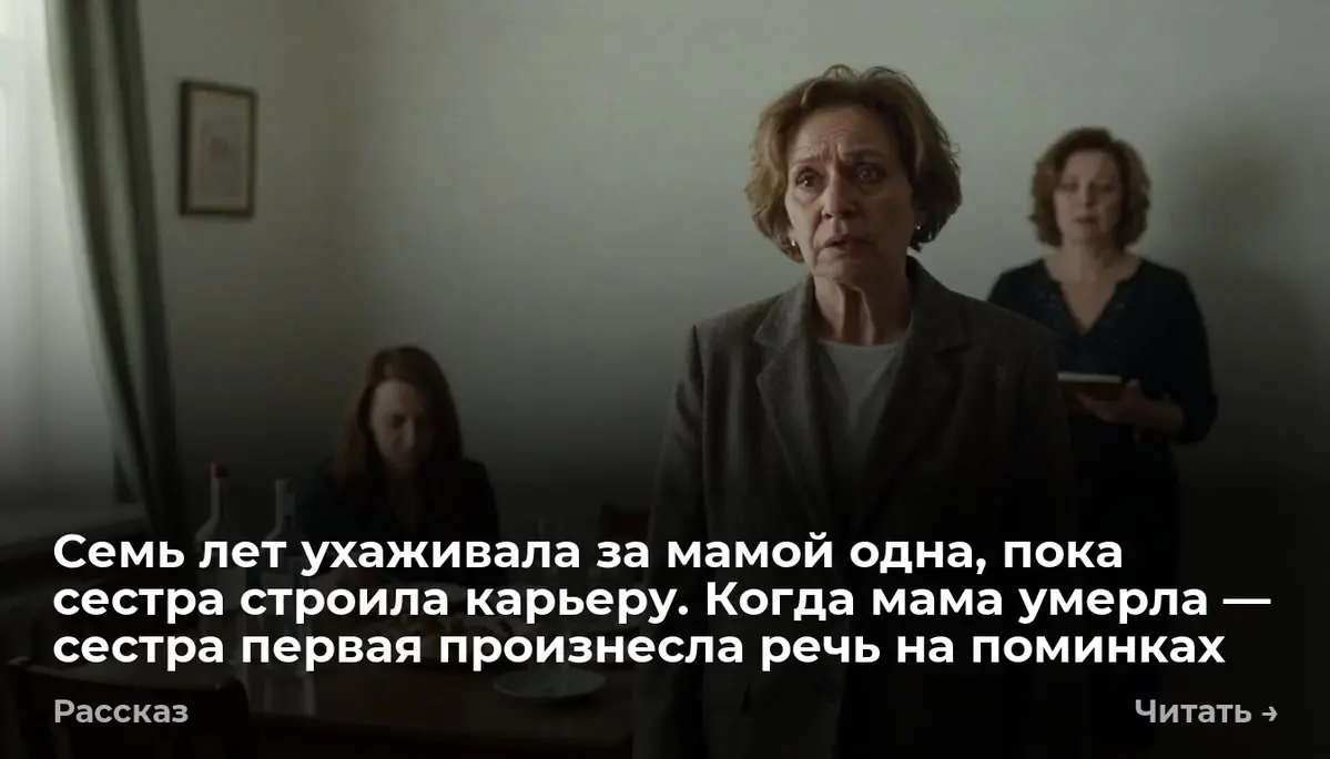 Семь лет ухаживала за мамой одна, пока сестра строила карьеру. Когда мама умерла — сестра первая про
Ольга говорила хорошо. Голос не дрожал | Сетка — социальная сеть от hh.ru