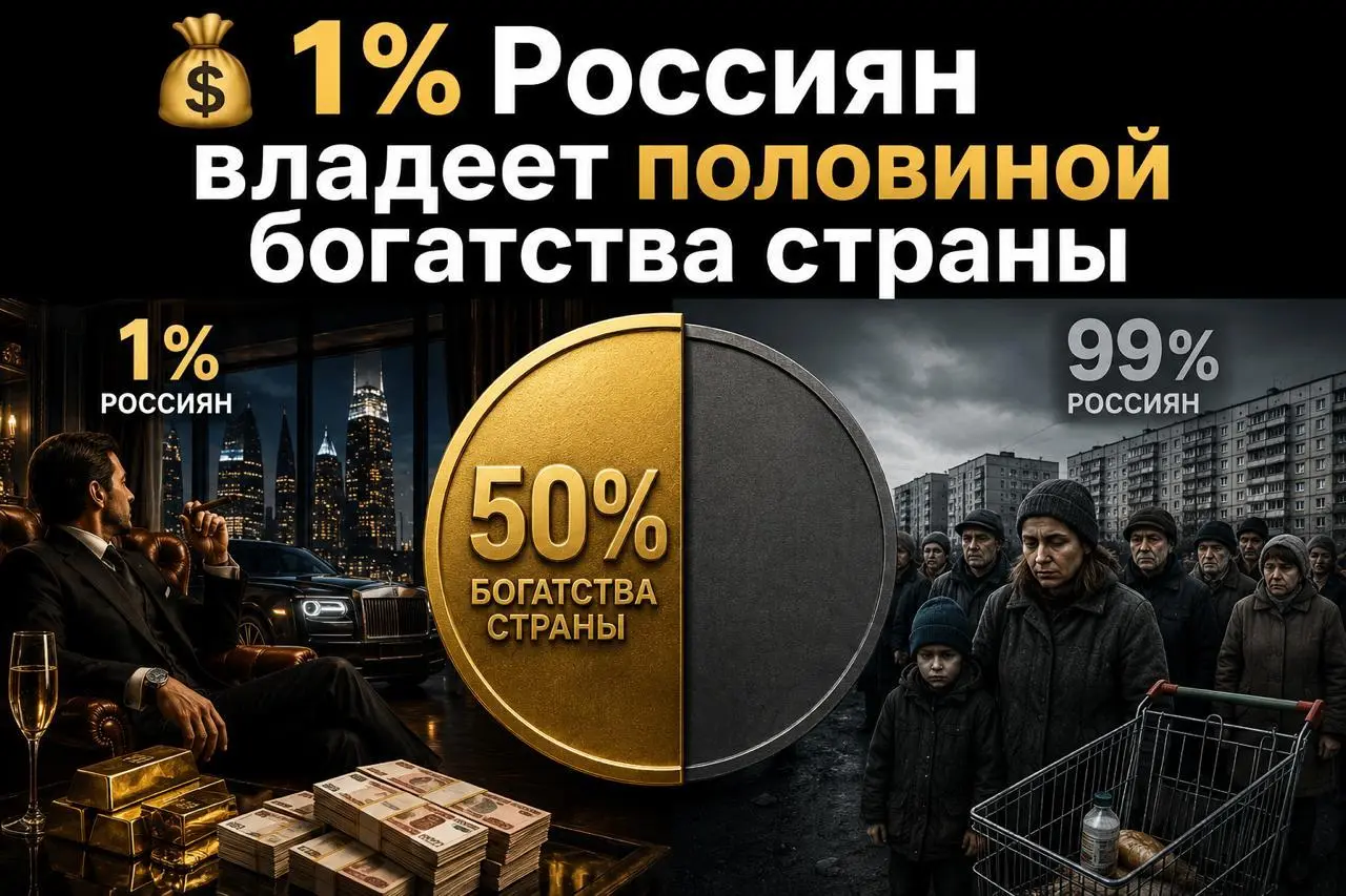 💰 1% Россиян владеет половиной богатства страны
Цифра, которая о стране говорит больше, чем любые отчёты о росте экономики.
Самое честное мерило экономики – как распределено богатство | Сетка — социальная сеть от hh.ru