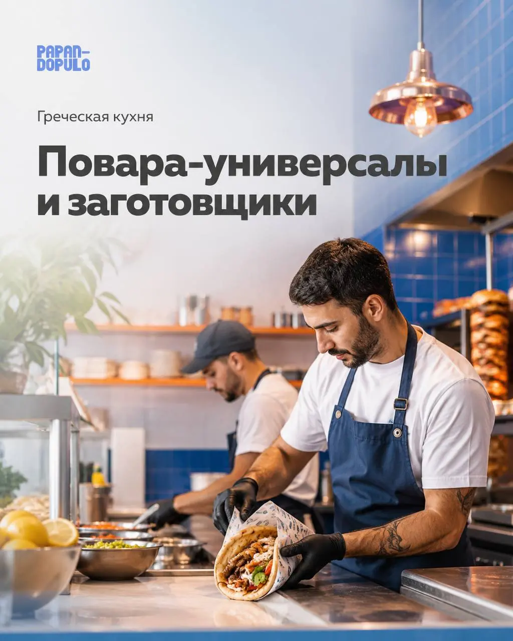 1️⃣ПОВАР-УНИВЕРСАЛ,
2️⃣ПОВАР-ЗАГОТОВЩИК
От 6 000₽/смена
проект греческой кухни
• Москва, м | Сетка — социальная сеть от hh.ru