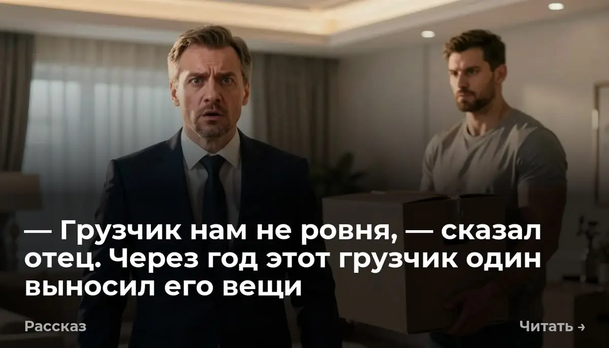 — Грузчик нам не ровня, — сказал отец | Сетка — социальная сеть от hh.ru