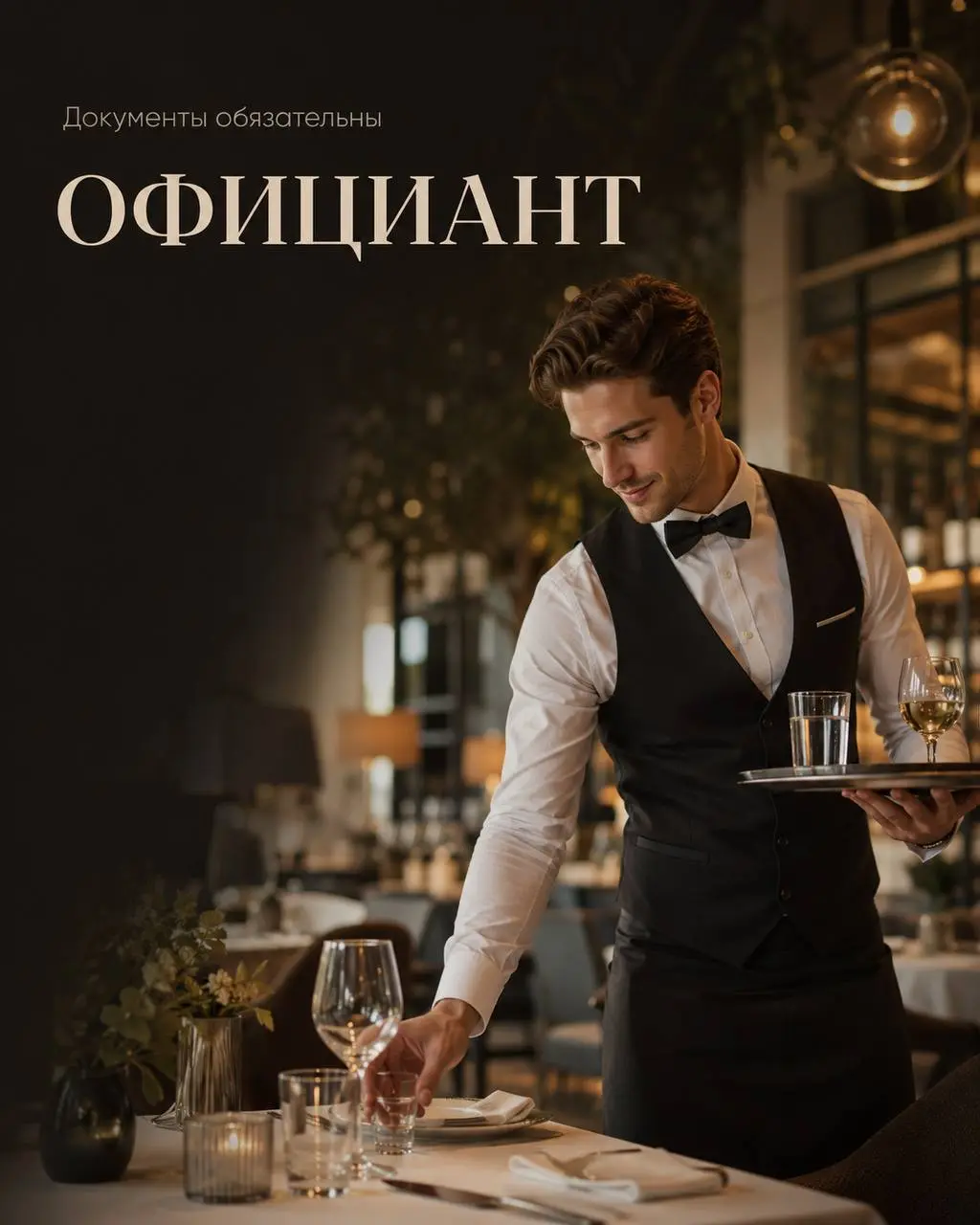 ОФИЦИАНТ
От 2 700₽/смена + 4% с личных продаж + чаевые + банкетные
DeVino
• Москва, м. Ясенево
• Рестораны/Кафе
• +79689115566
Полное описание вакансии размещено в Телеграм и Макс | Сетка — социальная сеть от hh.ru
