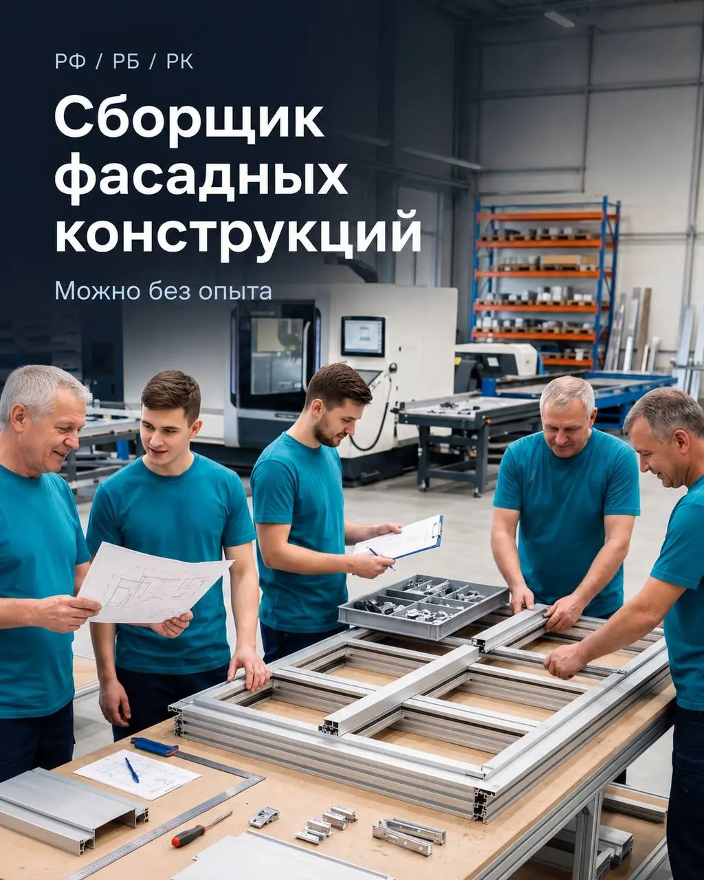 СОТРУДНИК НА ПРОИЗВОДСТВО МЕТАЛЛИЧЕСКИХ ФАСАДНЫХ КОНСТРУКЦИЙ
126 000₽ - 252 000₽ (вахта)
производство металлических фасадных конструкций
• Серпухов
• Производство
• +79955003838
Полное описание ваканс... | Сетка — социальная сеть от hh.ru