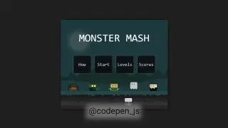 Monster Mash — игра. Реализована с помощью CSS и JS
https://codepen.io/grantjenkins/pen/xxjQmmo | Сетка — социальная сеть от hh.ru
