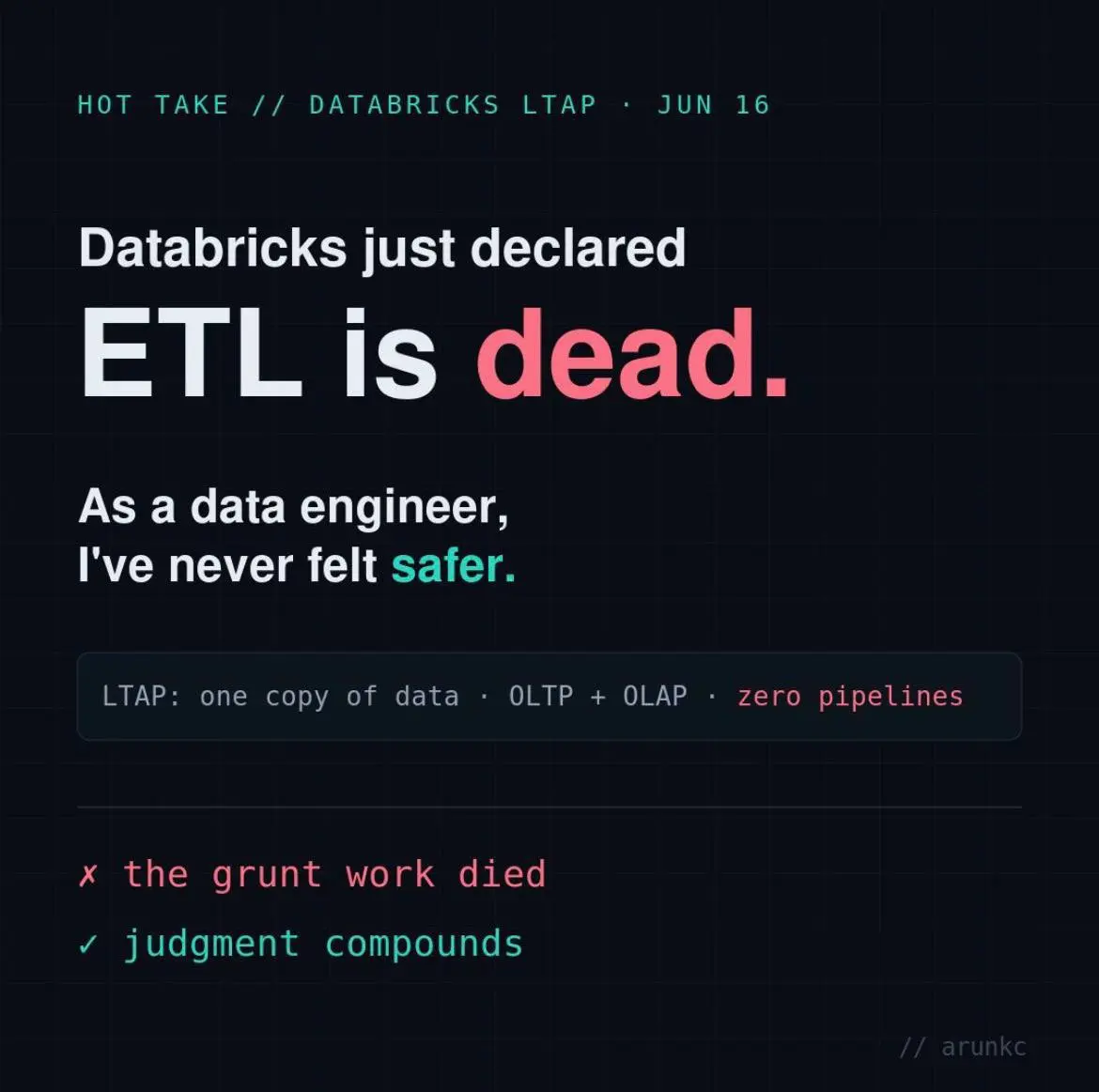 Databricks объявил конец эпохи пайплайнов | Сетка — социальная сеть от hh.ru
